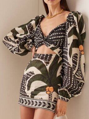 Johanna Ortiz Atardecer Tropical Mini Dress